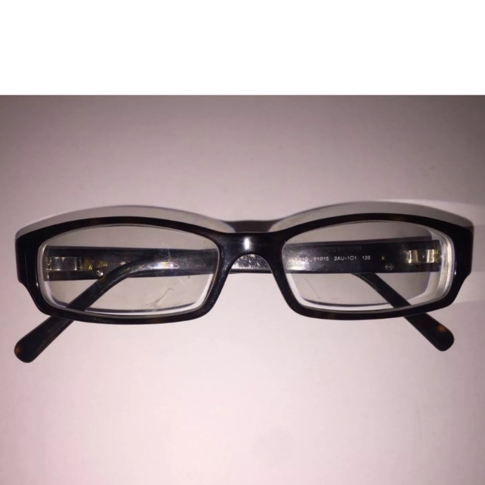 Prada Tortoise Eyeglasses Metal Logo Glasses - Picture 7 of 7